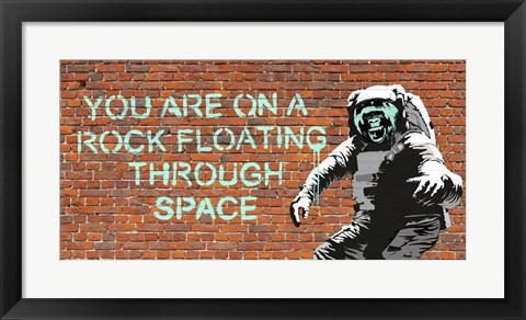 Framed Floating Through Space Print