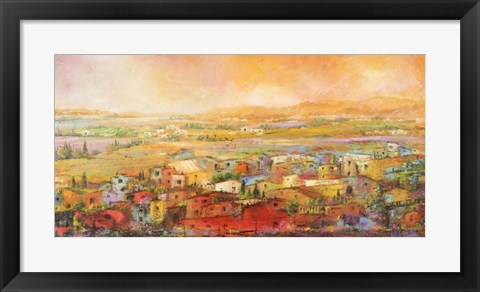 Framed Villaggio delle Colline Print