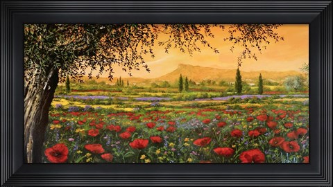 Framed Pianura in Fiore I Print