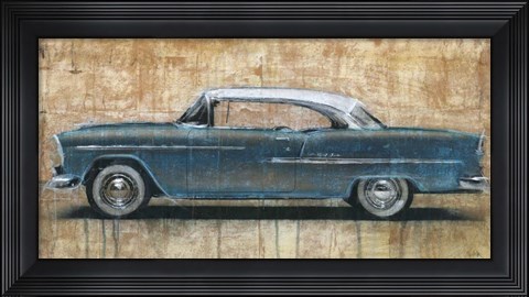 Framed Vintage Blue Print