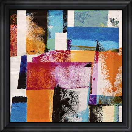Framed Colors in Space I Print