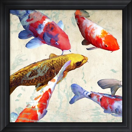 Framed Koi I Print
