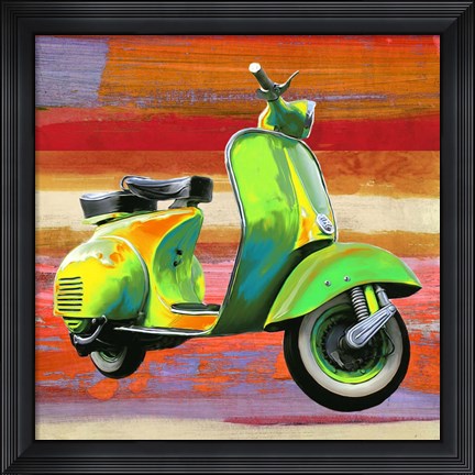 Framed Pop Scooter I Print