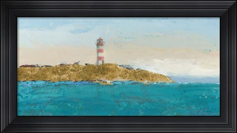 Framed Lighthouse Seascape I Print