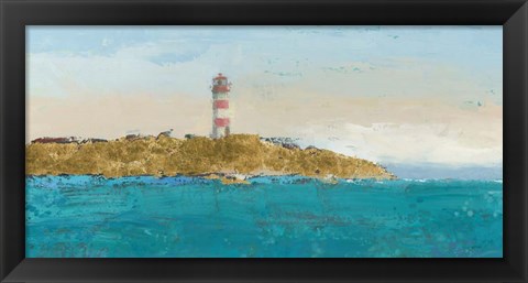 Framed Lighthouse Seascape I Print