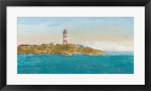 Framed Lighthouse Seascape I Print