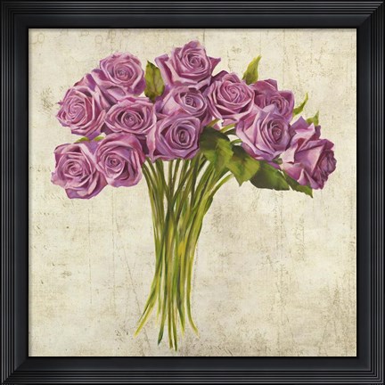 Framed Bouquet de Roses Print