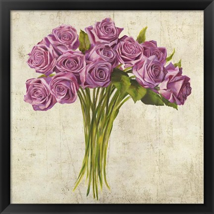 Framed Bouquet de Roses Print