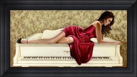 Framed Woman in Red Print