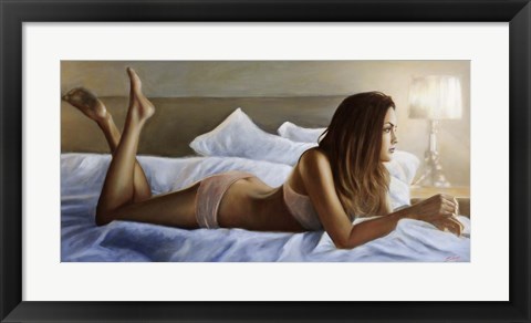 Framed Beauty in Bed Print