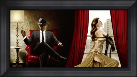 Framed Black Tie, high Heels Print
