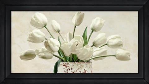 Framed Bouquet Blanc Print