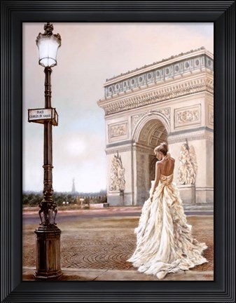 Framed Romance in Paris II Print