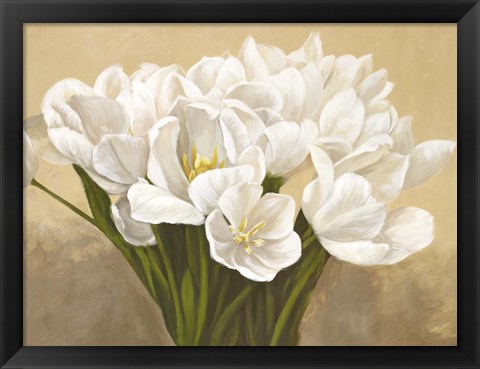 Framed Tulipes Blanches Print