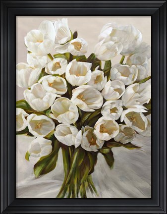 Framed Bouquet Blanc Print