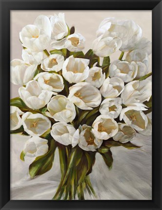 Framed Bouquet Blanc Print