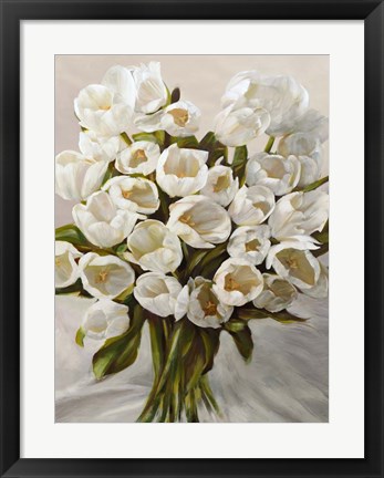 Framed Bouquet Blanc Print
