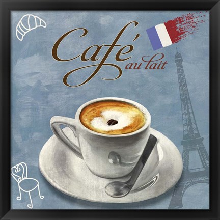 Framed Cafe au lait Print