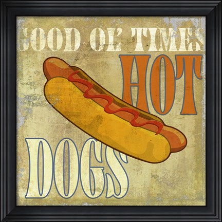 Framed Hot Dog Print