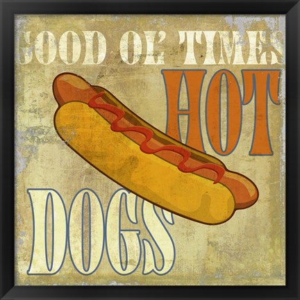 Framed Hot Dog Print