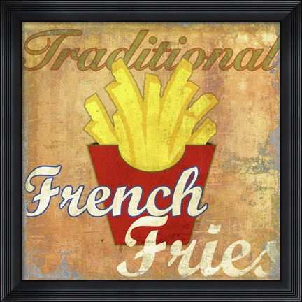 Framed French Fries Print