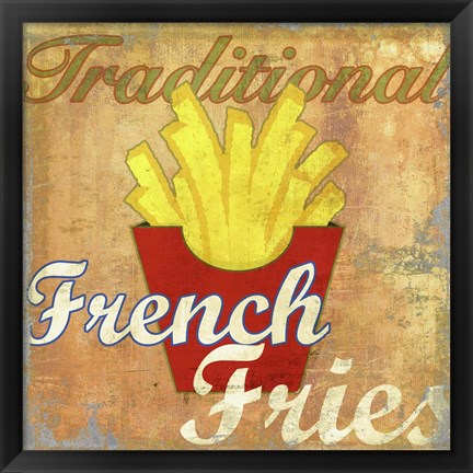 Framed French Fries Print