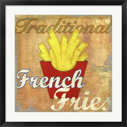 Framed French Fries Print