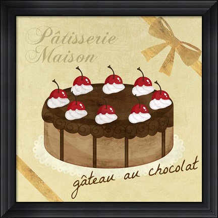 Framed Gateau au Chocolat Print