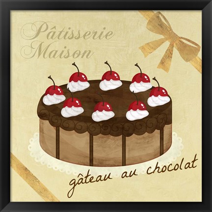 Framed Gateau au Chocolat Print