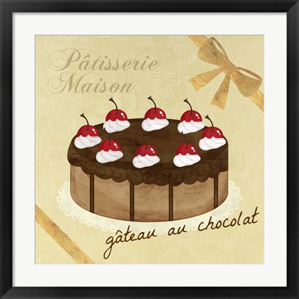 Framed Gateau au Chocolat Print