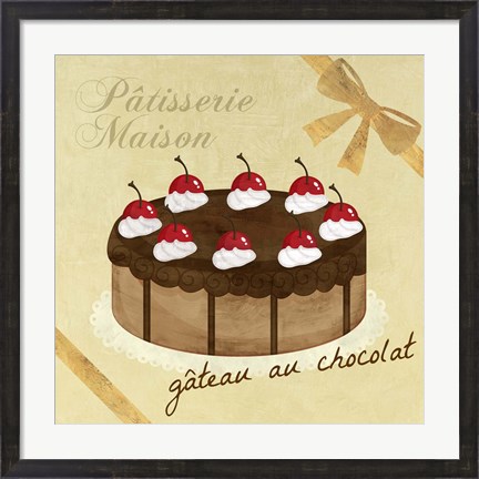 Framed Gateau au Chocolat Print
