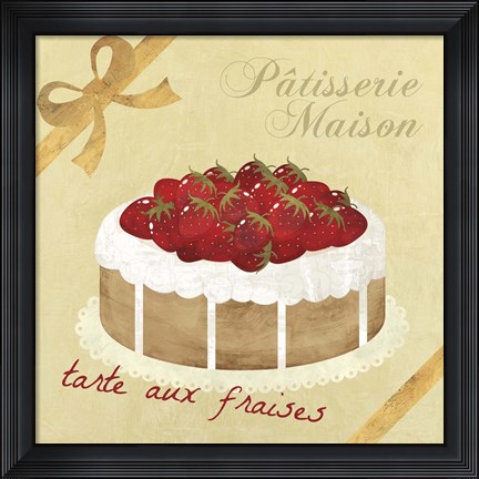 Framed Tarte aux Fraises Print