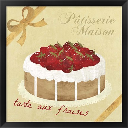 Framed Tarte aux Fraises Print