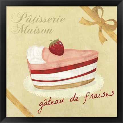 Framed Gateau de Fraises Print