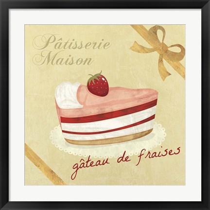 Framed Gateau de Fraises Print