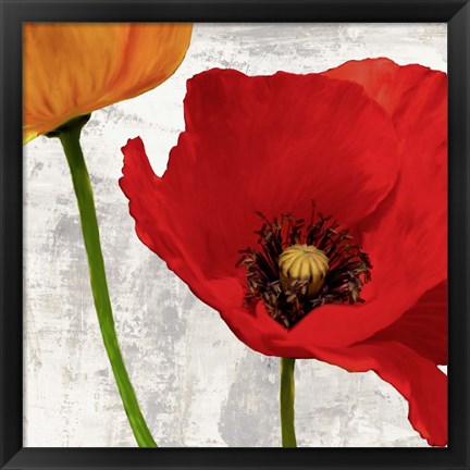 Framed Summer Poppies I Print