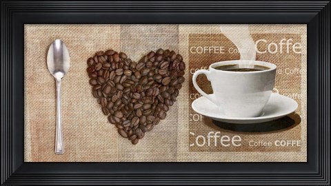 Framed I Love Coffee Print