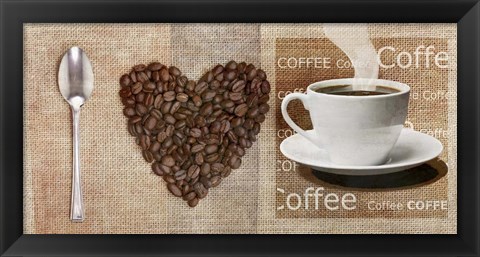 Framed I Love Coffee Print