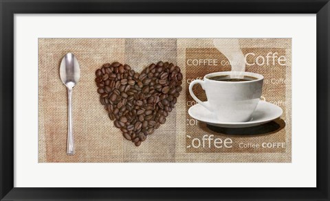 Framed I Love Coffee Print