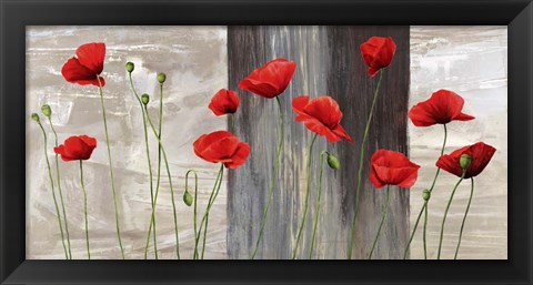 Framed Country Poppies Print