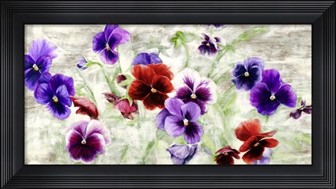 Framed Field of Pansies Print