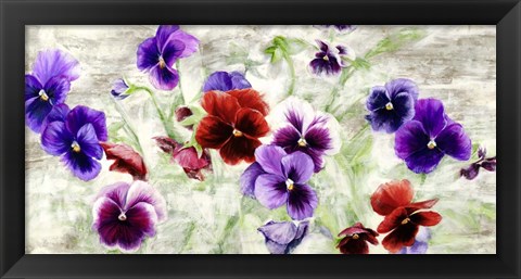 Framed Field of Pansies Print