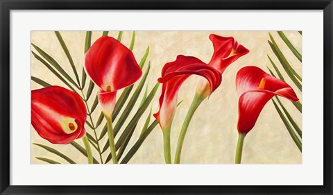 Framed Red Callas Print