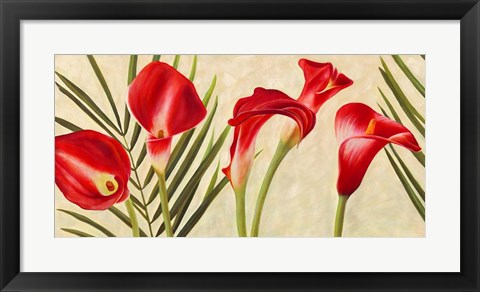 Framed Red Callas Print