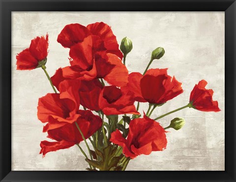 Framed Bouquet of Poppies Print