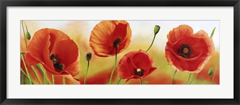 Framed Poppies in the Wind Print