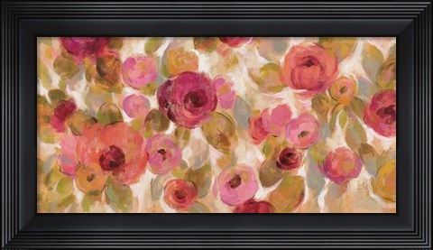 Framed Glorious Pink Floral I Print
