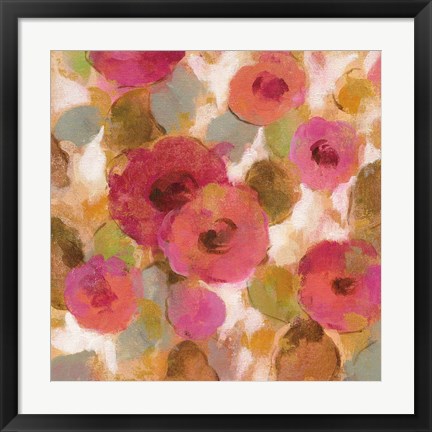 Framed Glorious Pink Floral II Print