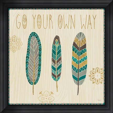 Framed Cool Feathers III Print