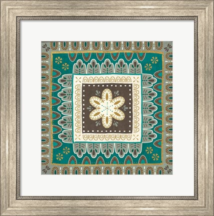 Framed Cool Feathers Tiles II Print